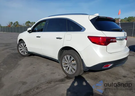2014 Acura Mdx Technology Package from USA, damaged, VIN 5FRYD4H4XEB024285